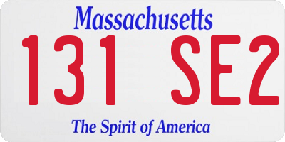 MA license plate 131SE2