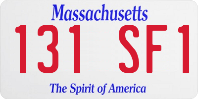 MA license plate 131SF1