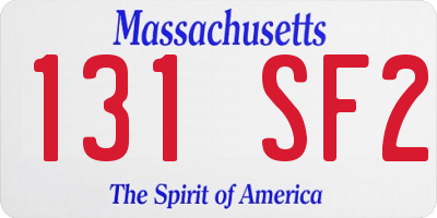 MA license plate 131SF2