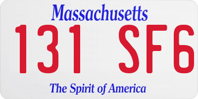 MA license plate 131SF6