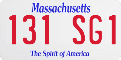 MA license plate 131SG1