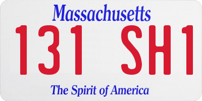 MA license plate 131SH1