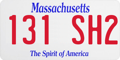 MA license plate 131SH2