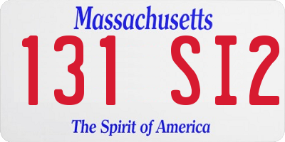 MA license plate 131SI2