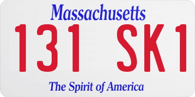 MA license plate 131SK1