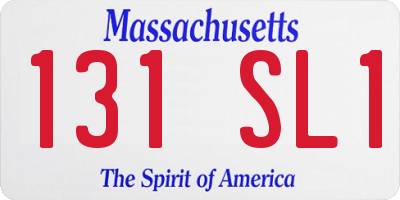 MA license plate 131SL1