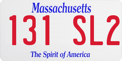 MA license plate 131SL2