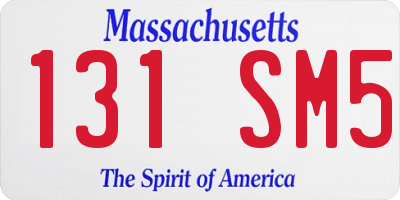 MA license plate 131SM5