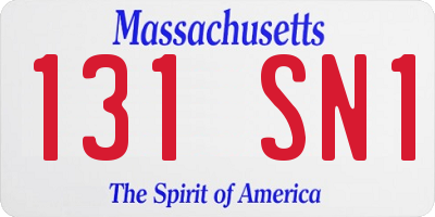 MA license plate 131SN1