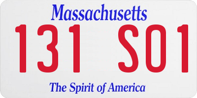 MA license plate 131SO1