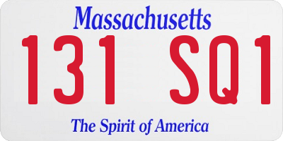 MA license plate 131SQ1