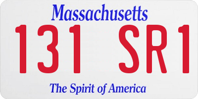 MA license plate 131SR1