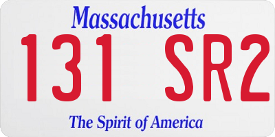 MA license plate 131SR2