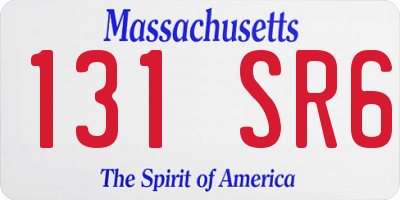 MA license plate 131SR6