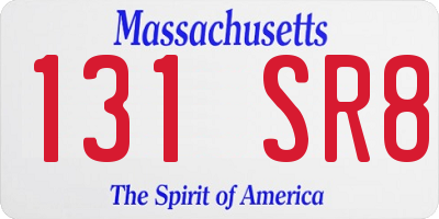 MA license plate 131SR8