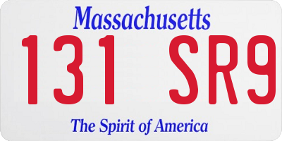 MA license plate 131SR9