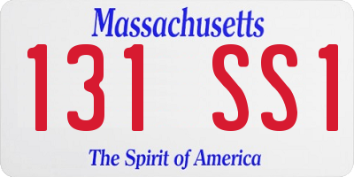 MA license plate 131SS1