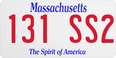 MA license plate 131SS2