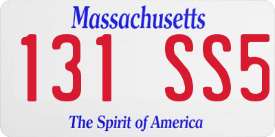 MA license plate 131SS5