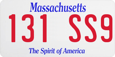 MA license plate 131SS9