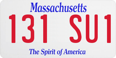 MA license plate 131SU1