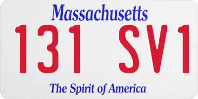 MA license plate 131SV1