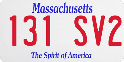 MA license plate 131SV2