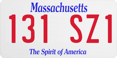 MA license plate 131SZ1