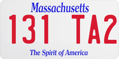 MA license plate 131TA2