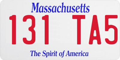 MA license plate 131TA5
