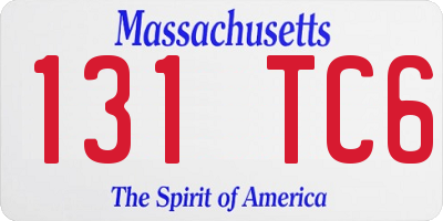 MA license plate 131TC6