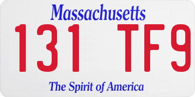 MA license plate 131TF9