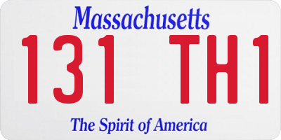 MA license plate 131TH1