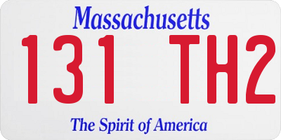 MA license plate 131TH2