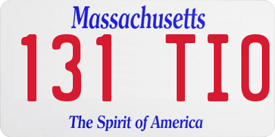 MA license plate 131TI0