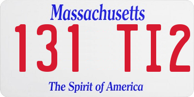 MA license plate 131TI2