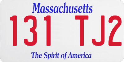 MA license plate 131TJ2