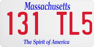 MA license plate 131TL5