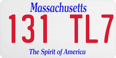 MA license plate 131TL7