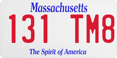 MA license plate 131TM8