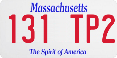 MA license plate 131TP2
