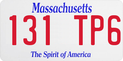 MA license plate 131TP6