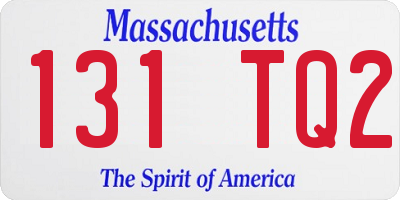 MA license plate 131TQ2