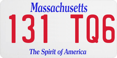 MA license plate 131TQ6