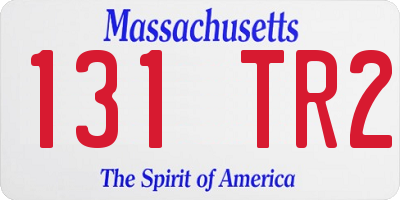 MA license plate 131TR2