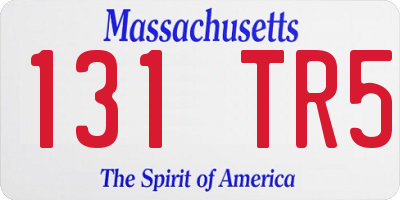 MA license plate 131TR5