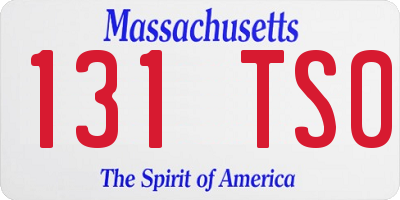 MA license plate 131TS0