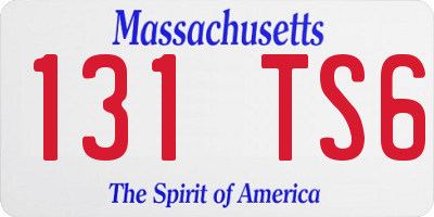 MA license plate 131TS6