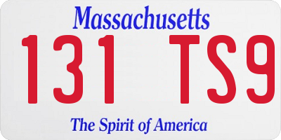 MA license plate 131TS9