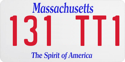 MA license plate 131TT1